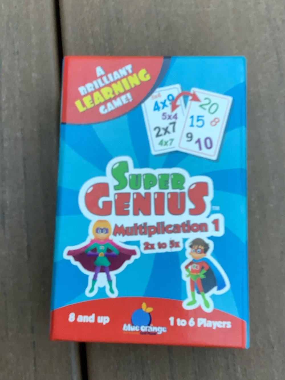 Super Genius Multiplication 1 Card Game